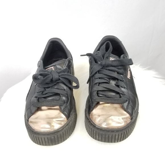 PUMA Basket Platform Metallic Sneakers 6.5 - Picture 3 of 8